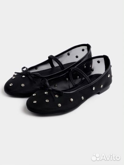 Балетки сетка lime с кристалами