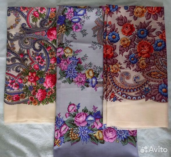 Павловопосадский платок шерсть (лоскут)