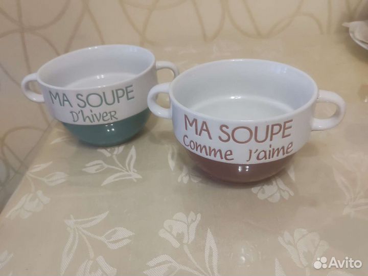 Кружки-супницы керамические
