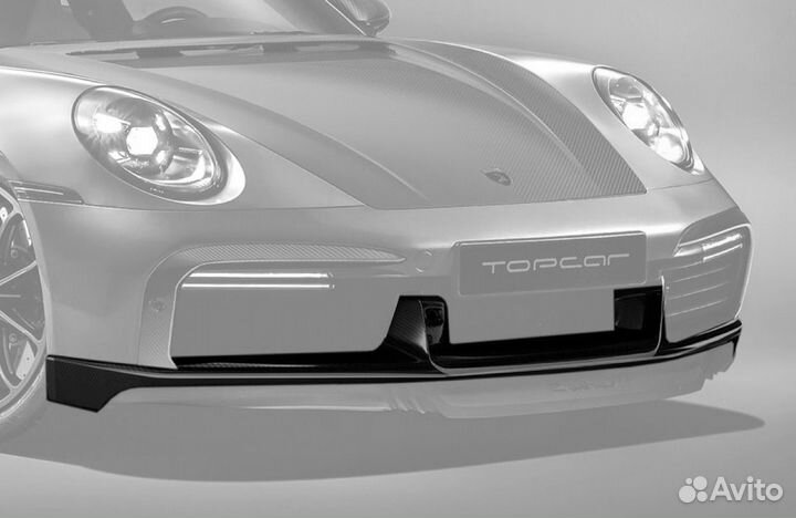 Карбоновая губа бампера для Porsche 992