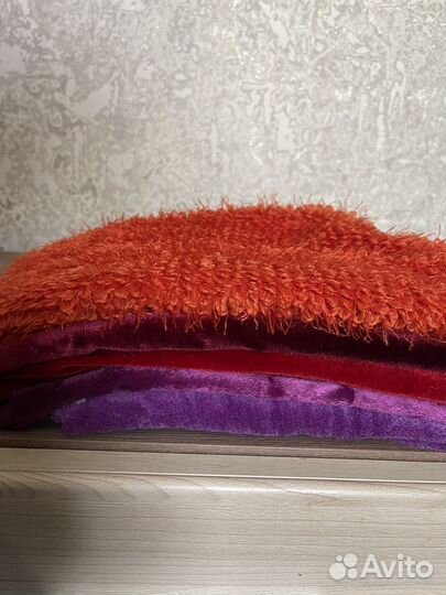 Отрезы ткини велюр,плюш,бархат,шенил,минк