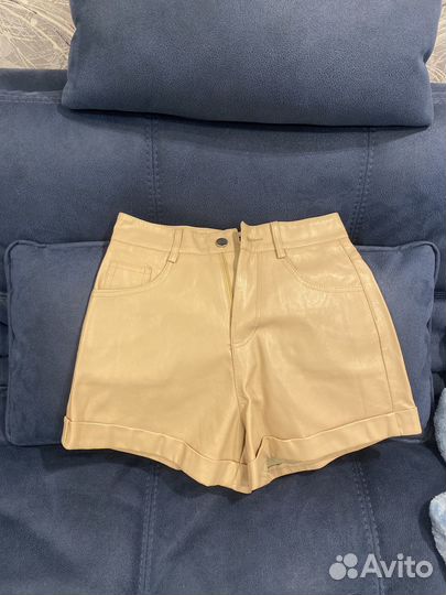 Шорты женские кожаные