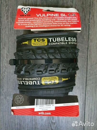 Покрышка WTB Vulpine SL TCS 26x1.9 / 120 tpi