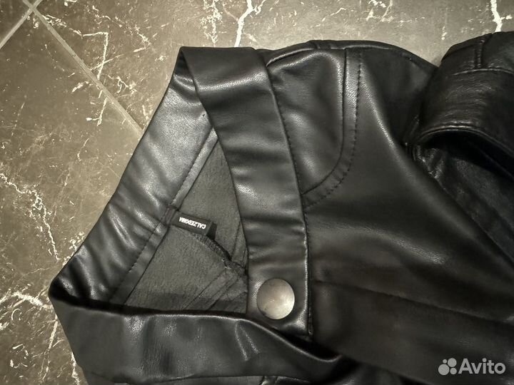 Брюки кожаные Zara