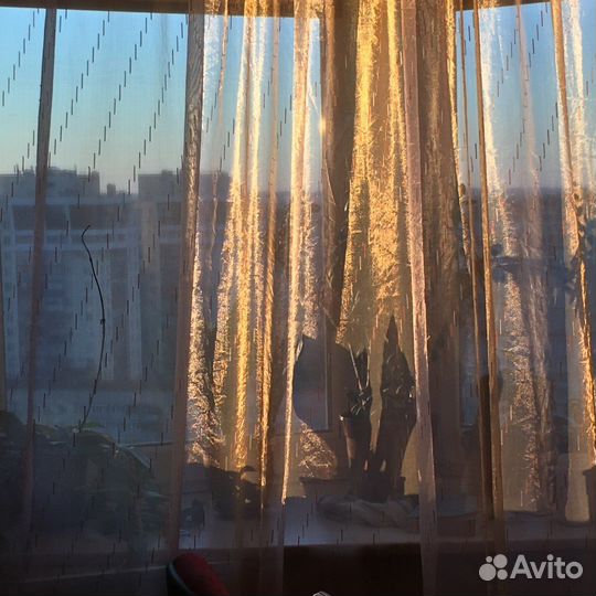 Тюль розовая