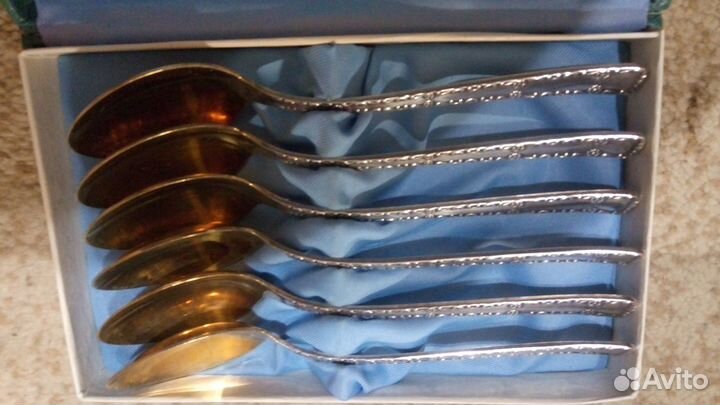Подарочный набор ложек мельхиор СССР