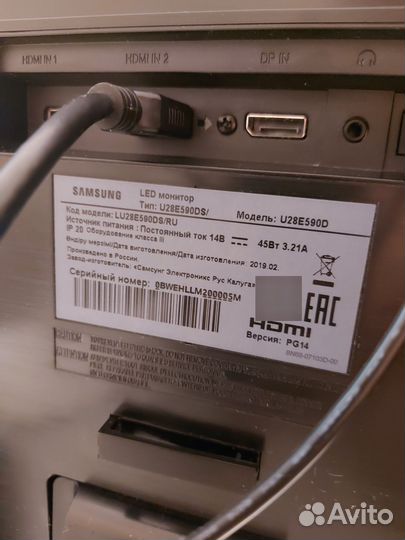 Монитор Samsung u28e590ds 4k uhd