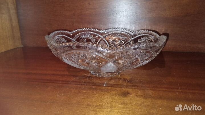 Фруктовница хрустальная