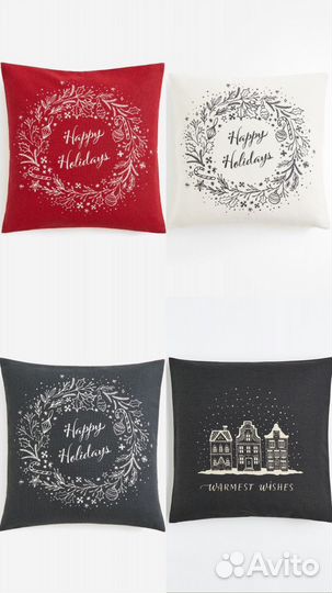 Новогодние наволочки hm home размер 50*50
