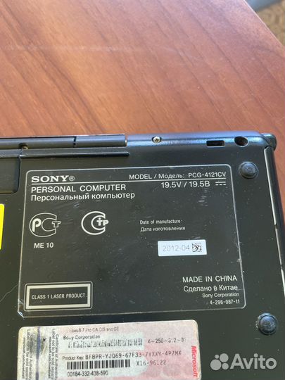 Ноутбук sony Vaio PCG-4121CV