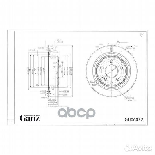 Диск тормозной задний с покрытием nissan