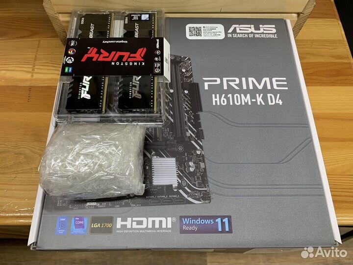 Новый I5-12400F / H610M / озу 16 GB 3200 Mhz