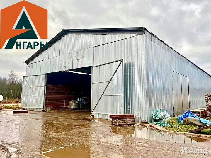 Каркасный ангар новый