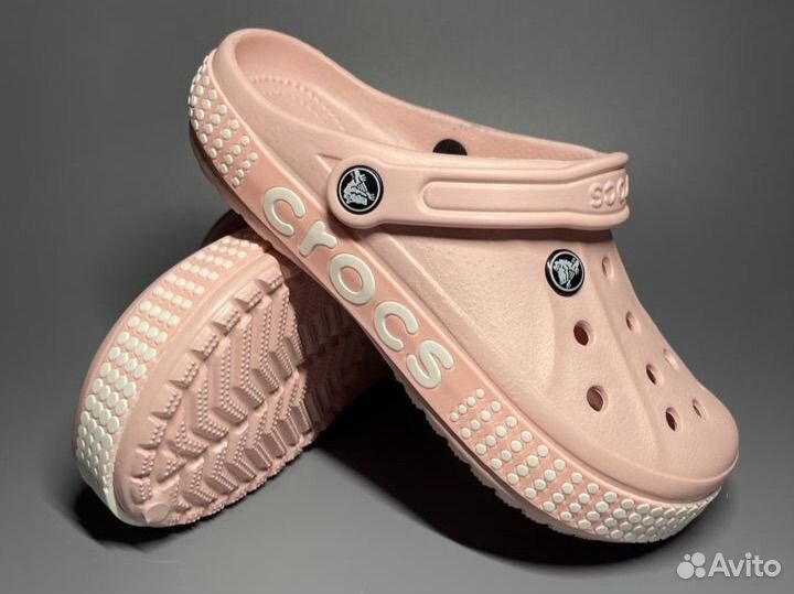 Crocs сабо женские розовые