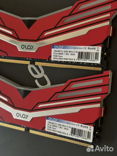 Оперативная память ddr4 16gb 3200 2x8 oloy