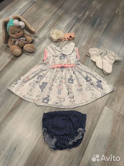 Летнее платье на девочку 80-86 размер