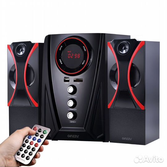 Акустика Ginzzu GM-407 USB/FM/40W Bluetooth (2.1)