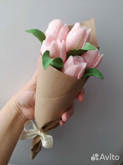 Букет тюльпанов из мыла к 8 марта