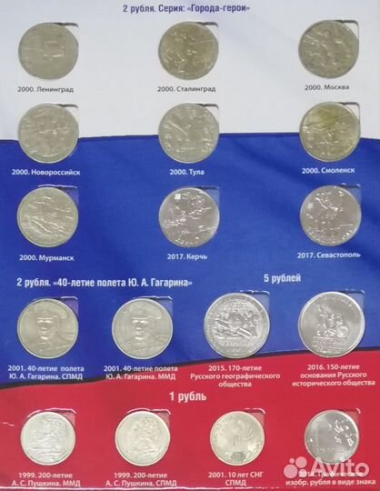 Юбилейные монеты 2 рубля 2000 год 