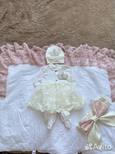 Конверт на выписку для девочки весна лето