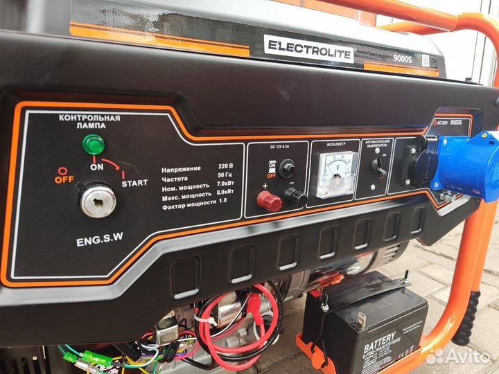 Генератор бензиновый 7 - 8 кВт (медь,электростарт)