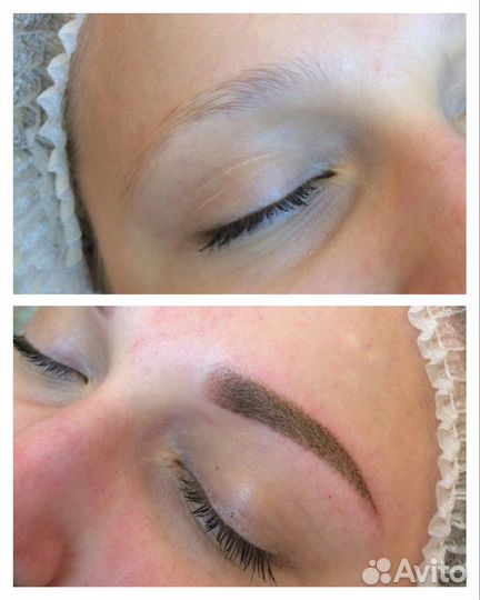 Наращивание ресниц и татуаж бровей
