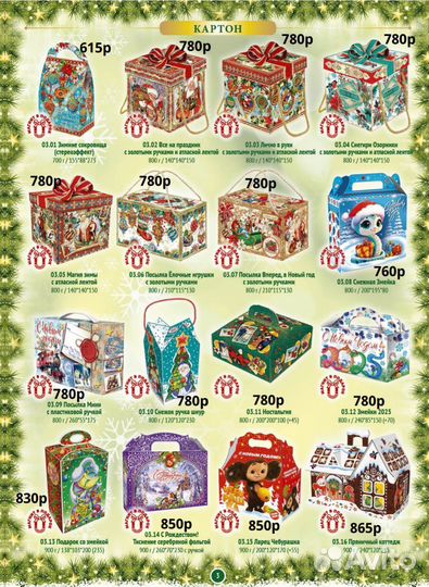 Новогодние подарки 2025, сладкие подарки готовые