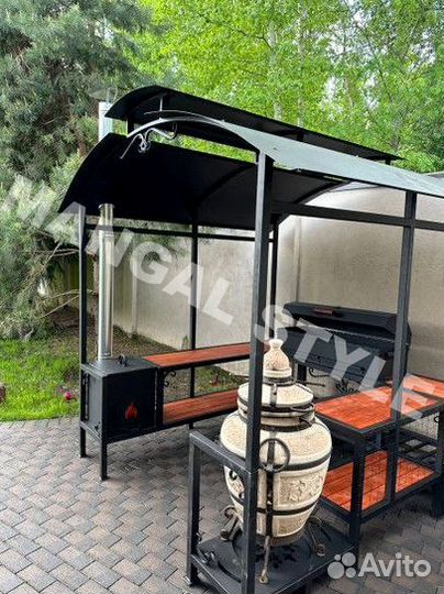 Мангал с крышей