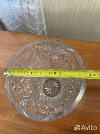 Большая хрустальная ваза для цветов СССР