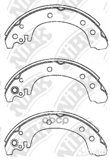 Колодки тормозные барабанные зад toyota Cor