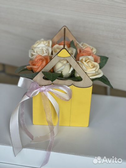 Букет из мыльных роз