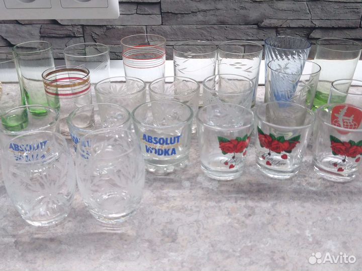 Стеклянные фужеры.Стеклянные рюмки.ссср