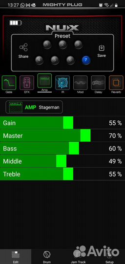Гитарный усилитель NUX Mighty 8 BT