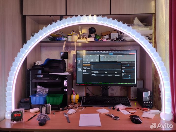 Лампа настольная арка яблок 3360 LED D1200