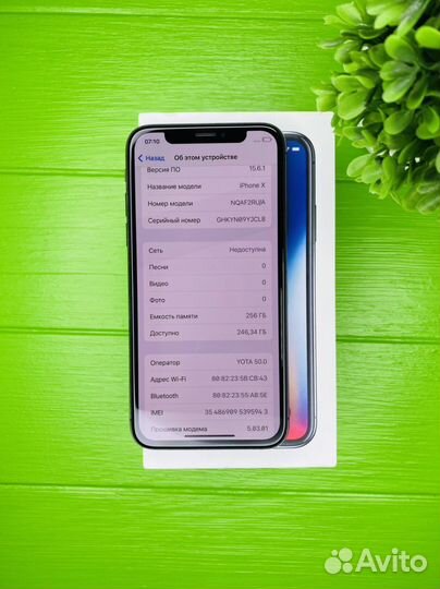 iPhone x 256gb Серый космос;