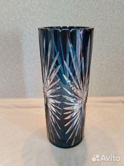 Ваза цветной хрусталь Германия ГДР