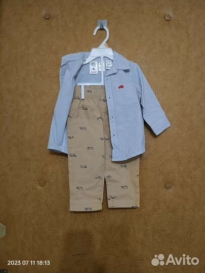 Carter's. Комплект. Новый. Рубашка и брюки. 80-86