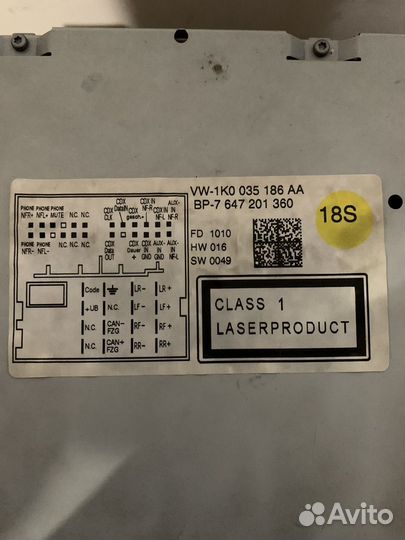Штатная магнитола volkswagen RCD310