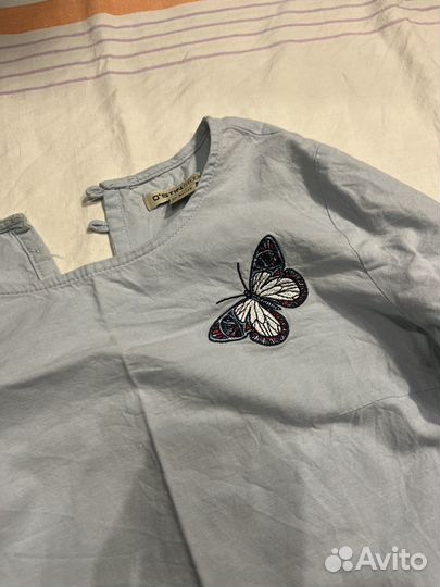 Летнее платье голубое