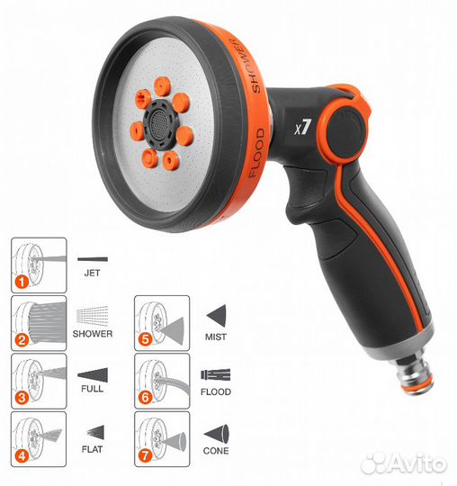 Пистолет-распылитель металлический x7 daewoo DWG 4