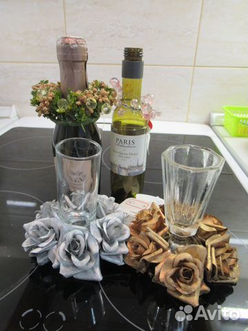 Декор-украшения на бокалы, бутылки, поделки