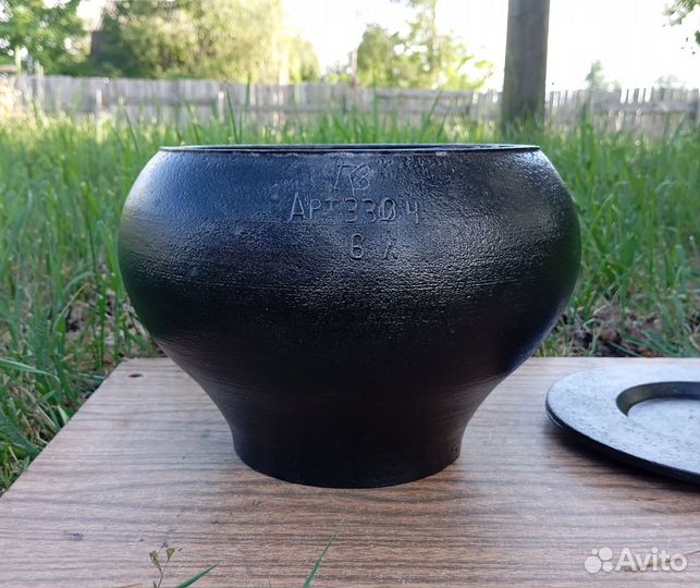 Чугунок 6 литров Чугунный + Крышка Чугунная СССР