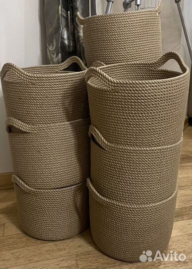 Корзина из джута на заказ мелкий опт