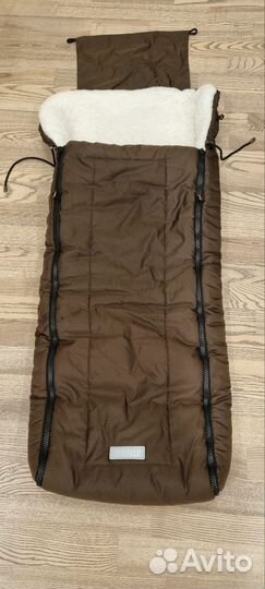 Зимний меховой конверт в коляску/санки