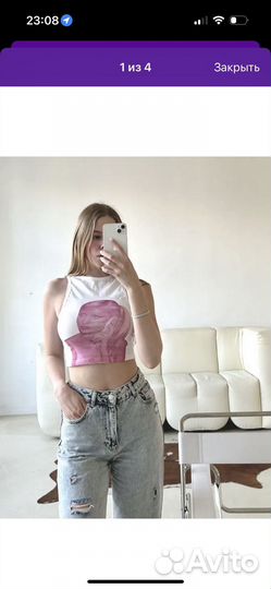 Винтажный топ y2k