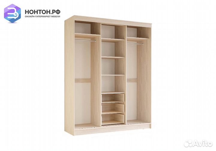 Шкаф-купе Маэстро ясень белый