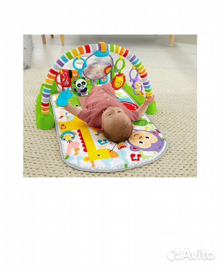 Коврик развивающий fisher price deluxe с пианино