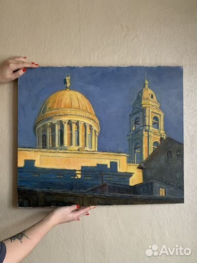 Картина маслом на холсте пейзаж петербурга