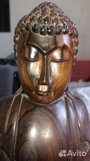 Статуэтка Будда Красное Дерево 19Век