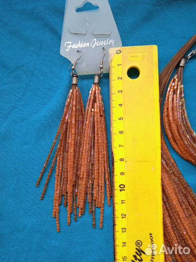 Колье,серьги,браслет из бисера,на разбор для хобби